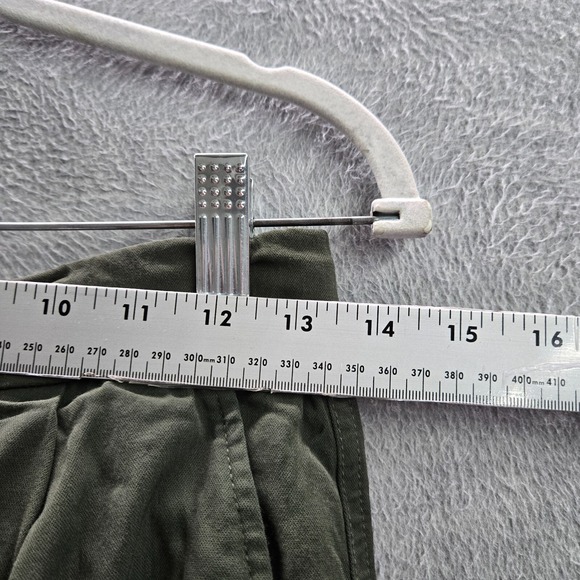 Vince Women Pants Medium Green Cropped Drawstring Pockets High Rise 22 in Inseam - Picture 3 of 12